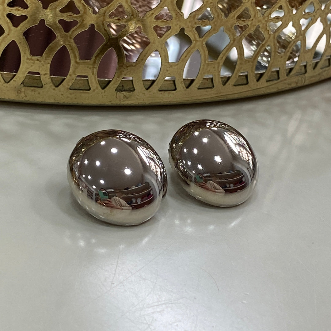 Orecchini A Mezza Sfera In Argento Sterling 925 - 8 Mm, Eleganti E Ipoallergenici, In Confezione Regalo